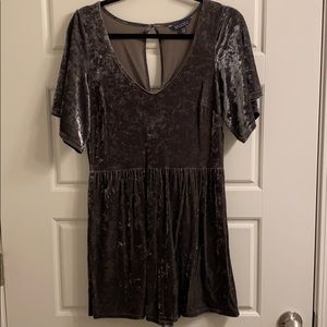 American Eagle Crushed Velvet Romper